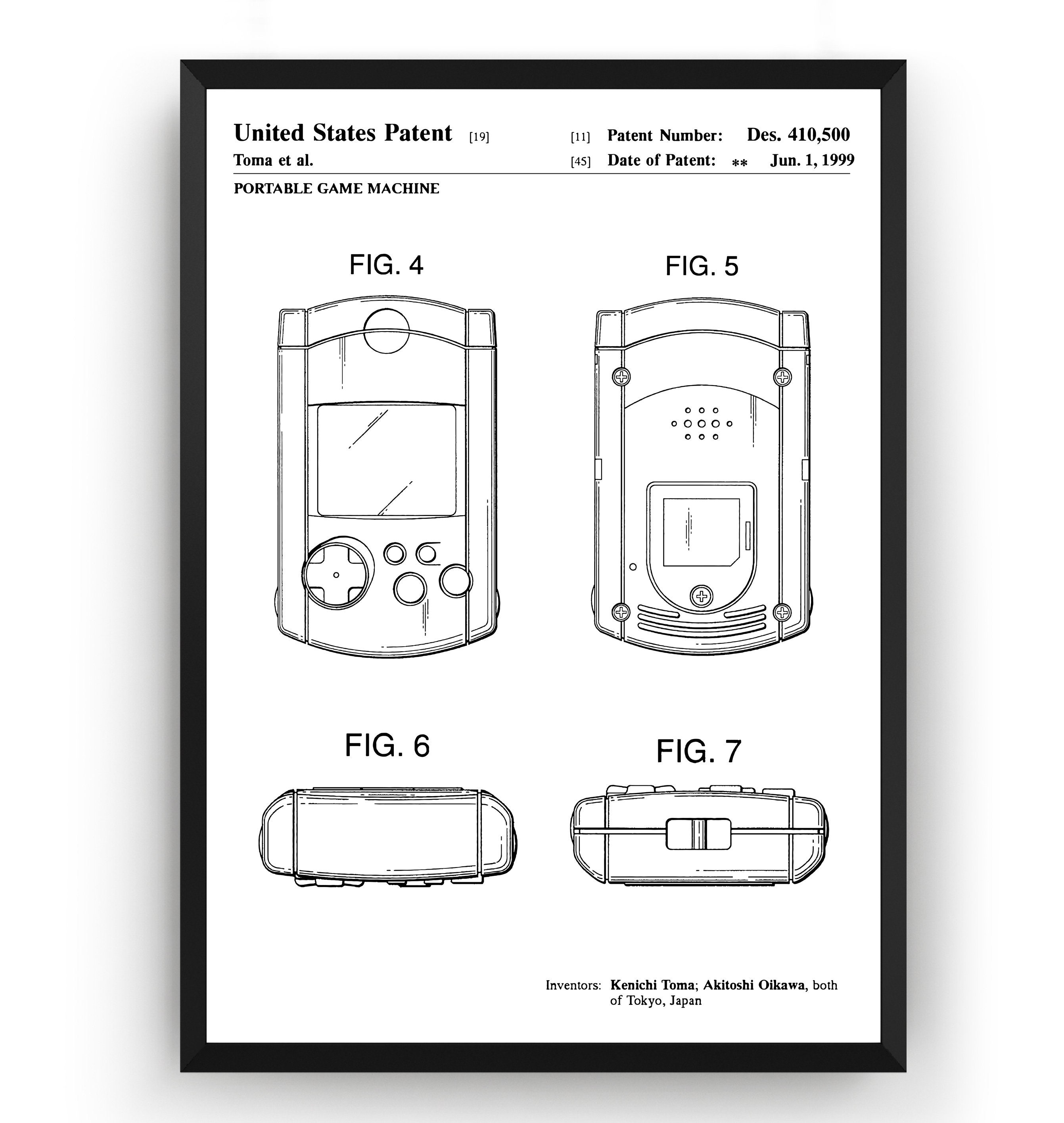 Dreamcast VMU 1999 Patent Print Gaming Blueprint Gamer Decor - Etsy Hong  Kong