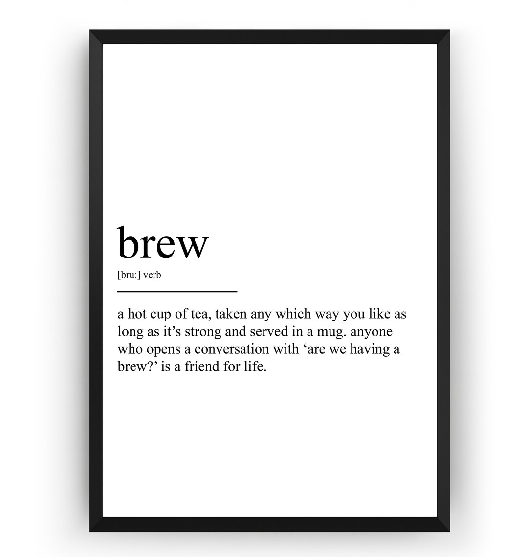 Brew Definition Print Etsy