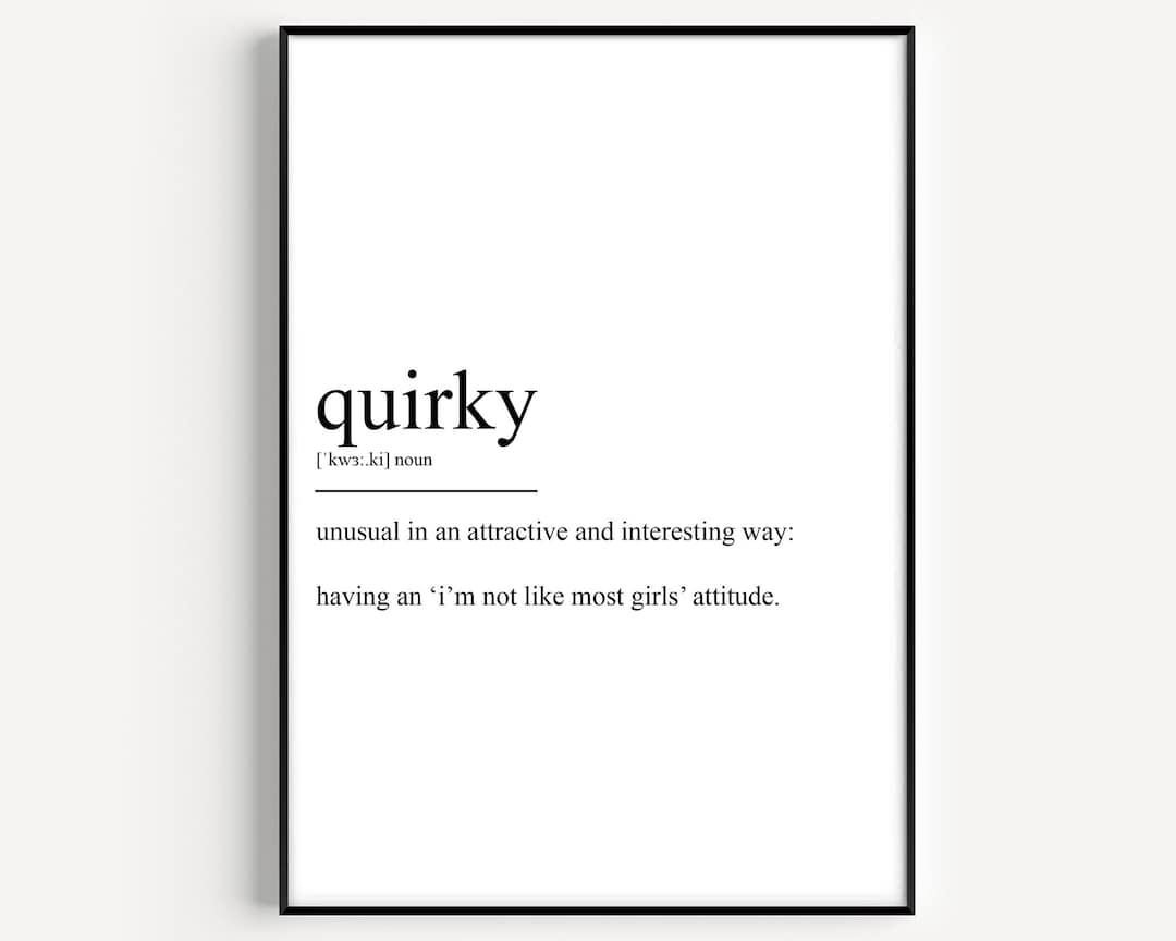 Quirky Definition Print - Etsy UK