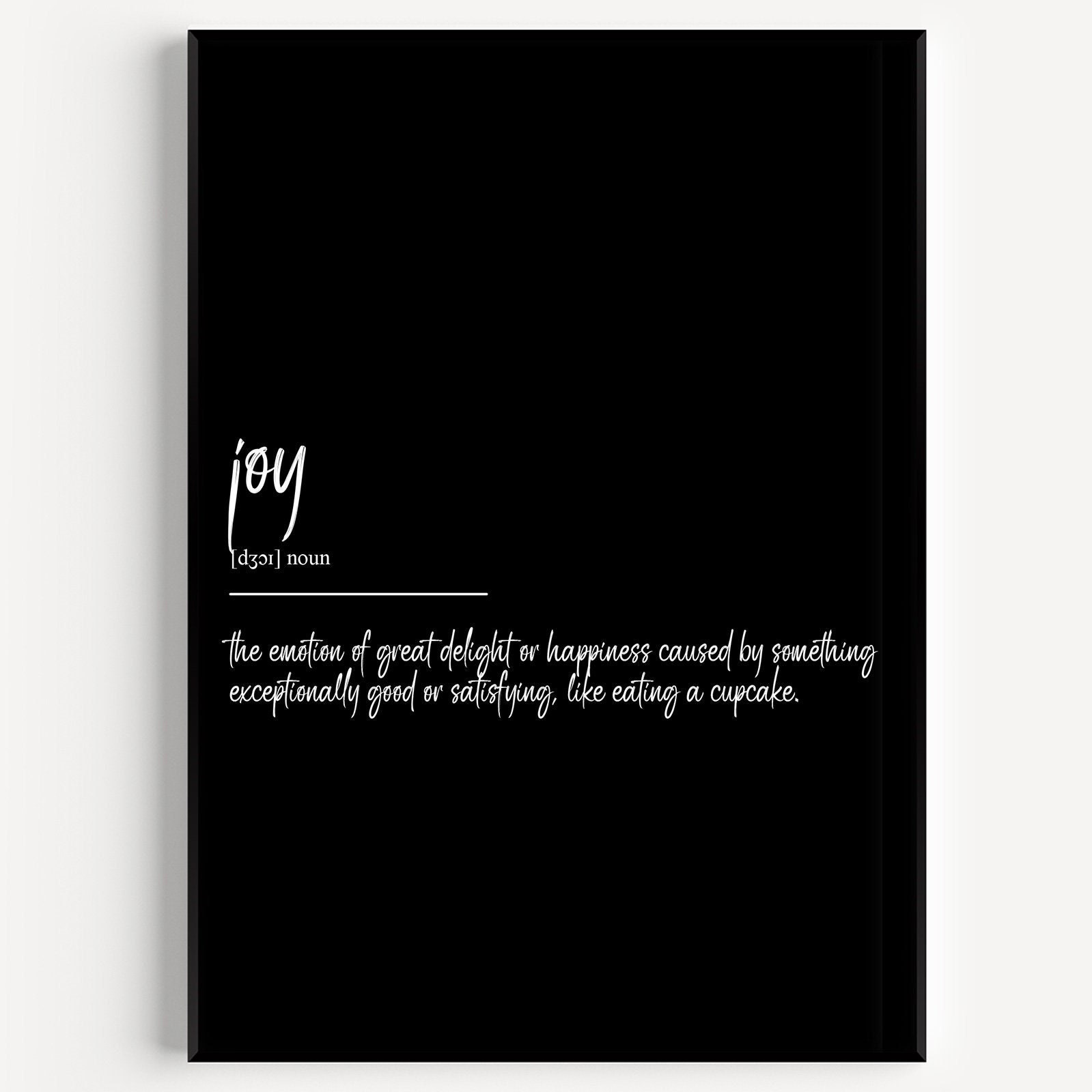 Joy Definition Print - Etsy