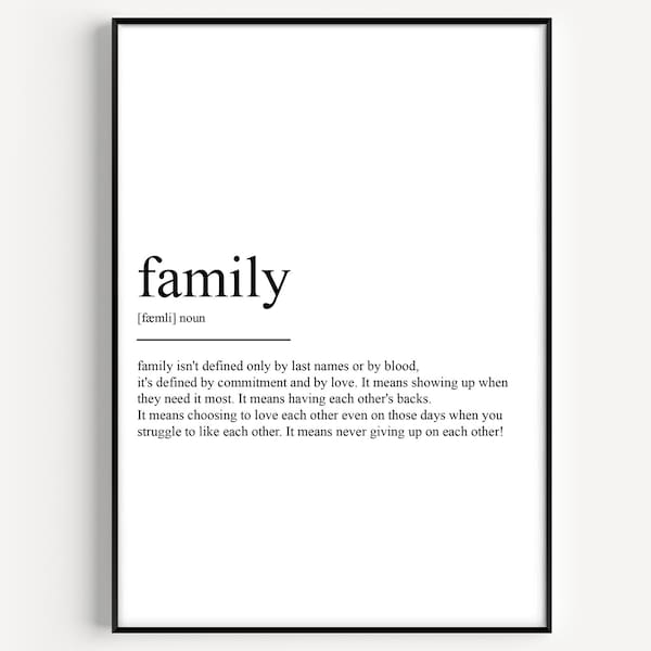 Family Definition Print - Version 2