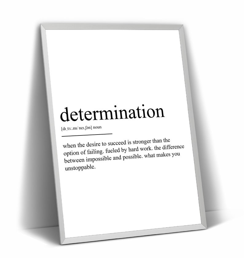 Determination Definition Print - Etsy