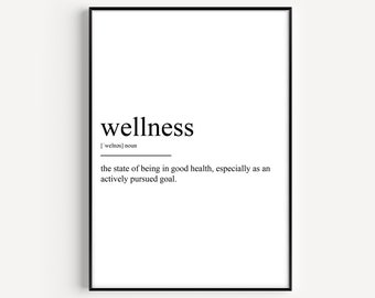 Wellness Definition Print
