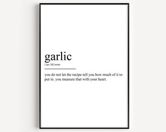 Garlic Definition Print