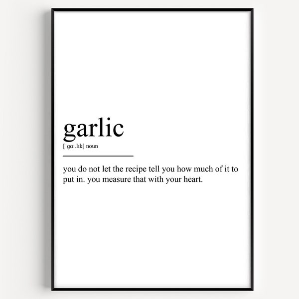 Garlic Definition Print