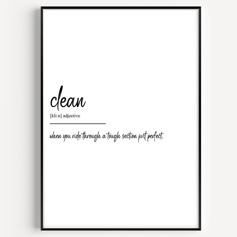 Clean Definition Print - Etsy