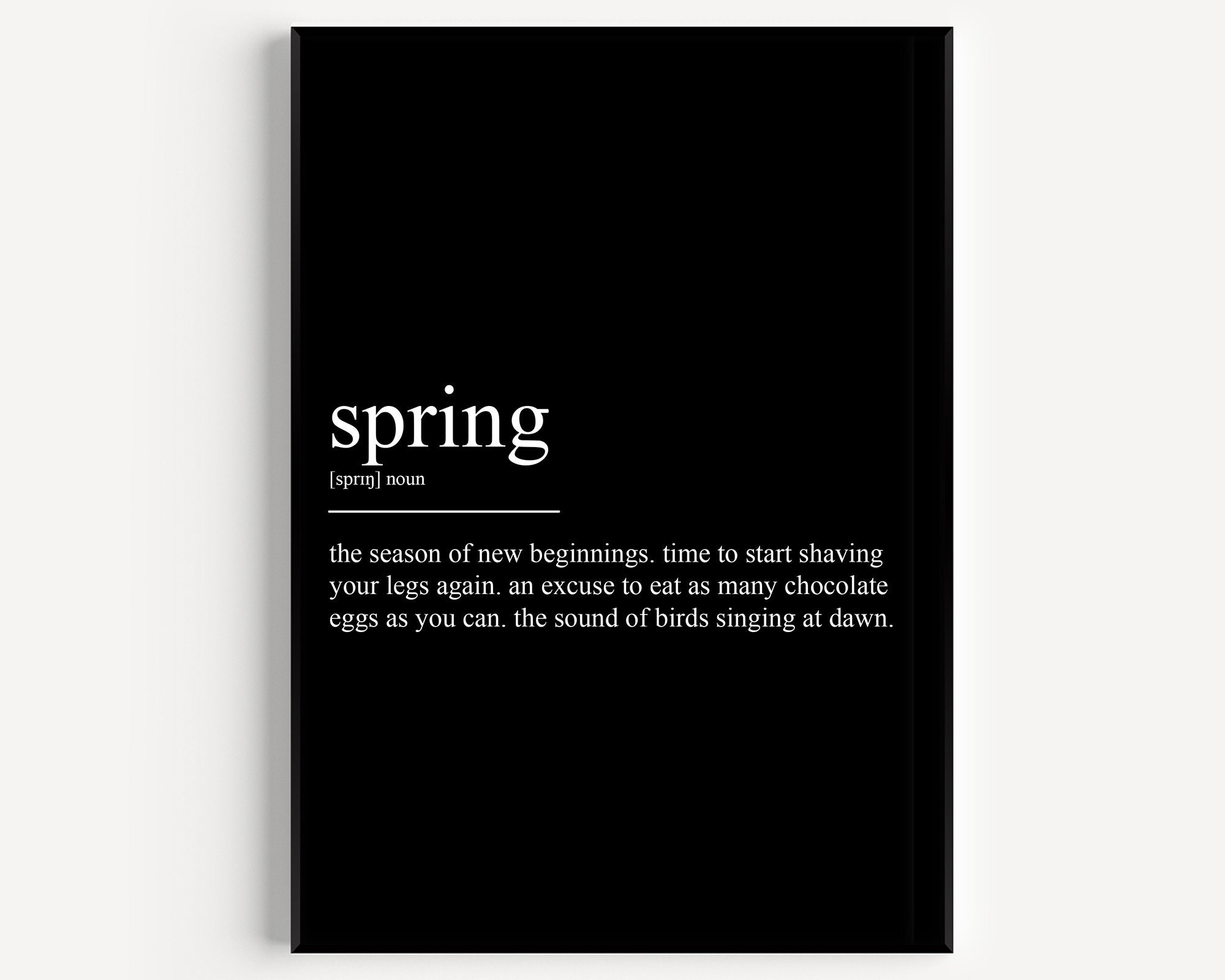 Spring Defenition Spring Definition Print - Etsy