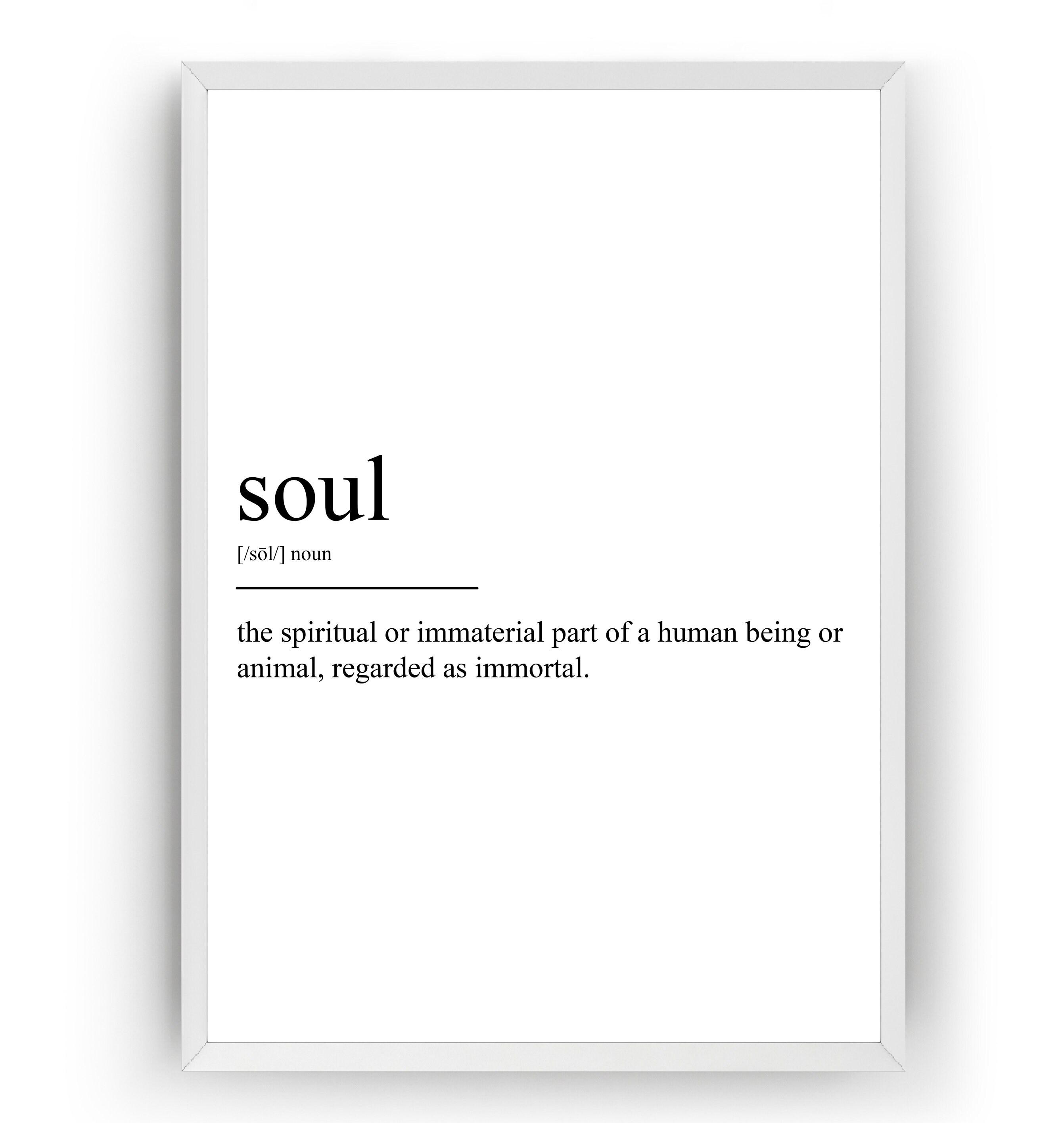 Soul Definition Print Etsy