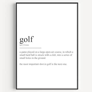 Golf Definition Print