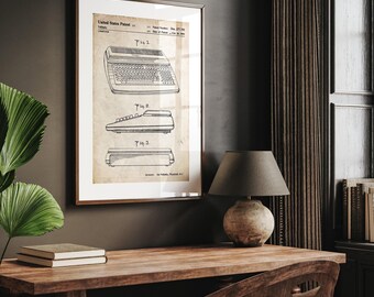 Computer 1985 Patent Print, Office Wall Art Poster Blueprint Gifts