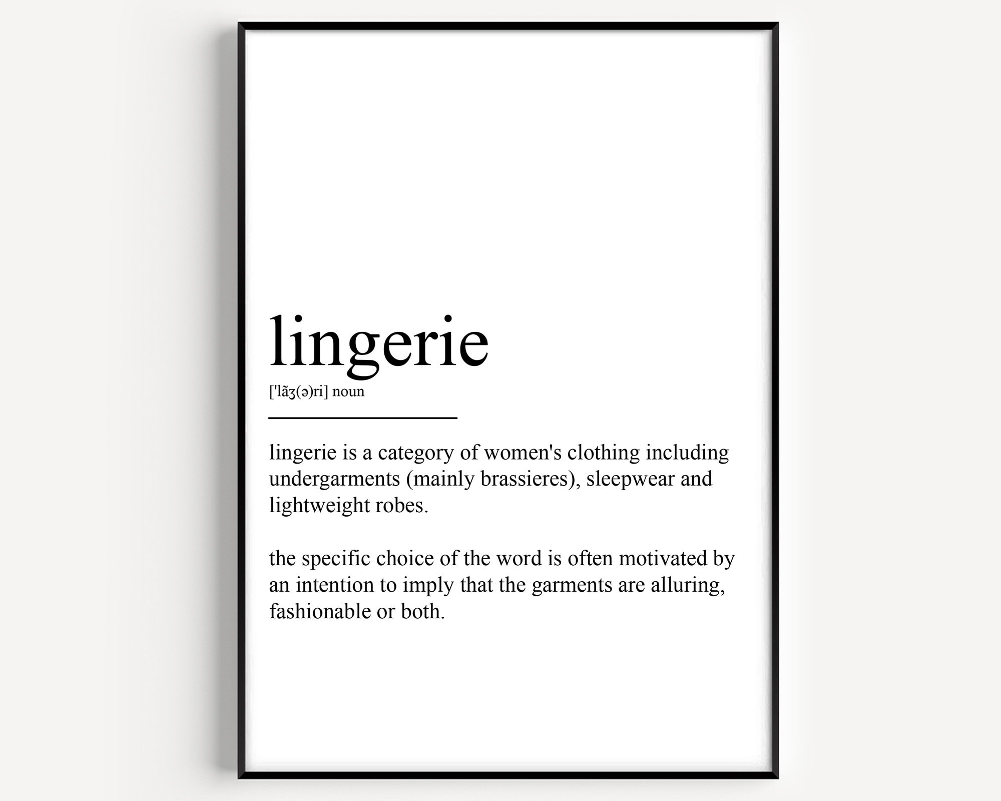 Lingerie Definition Print -  Ireland