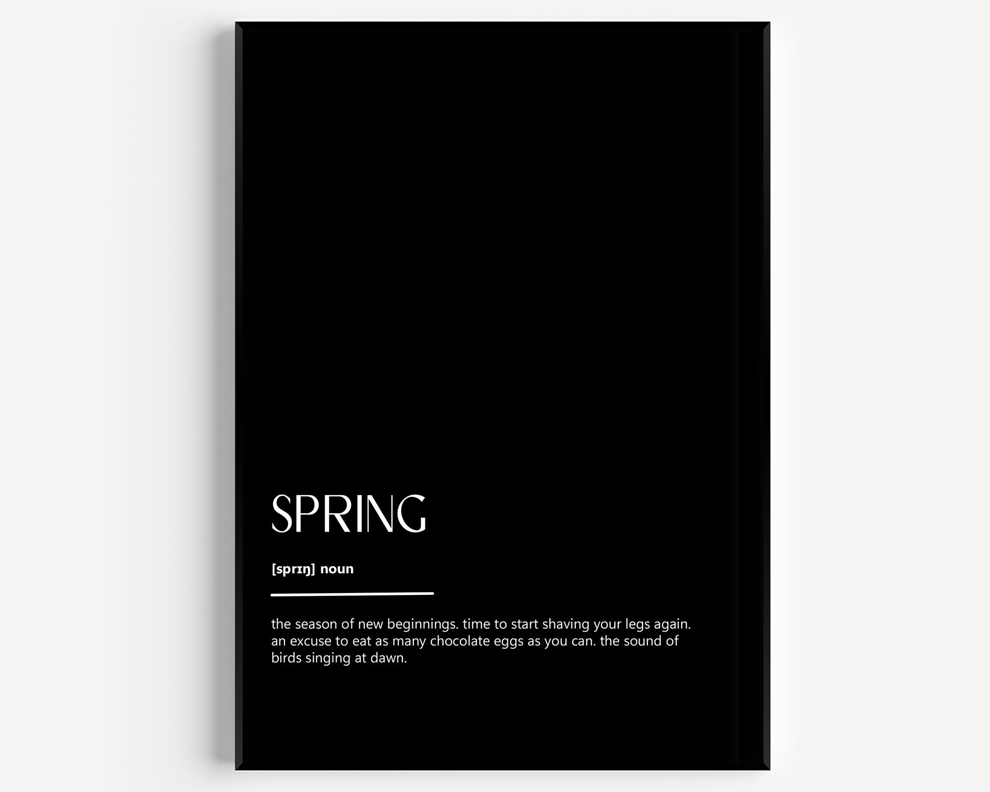 Spring Defenition Spring Definition Print - Etsy