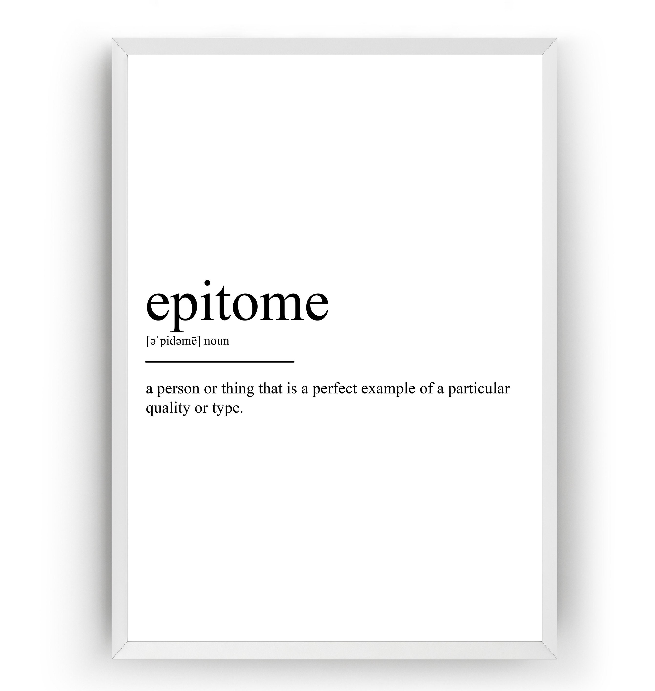 Epitome Definition Print Etsy