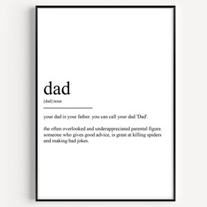 Dad Definition Print