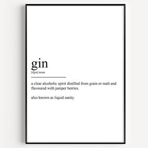 Gin Definition Print