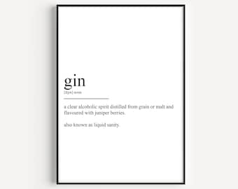 Impression de définition de gin