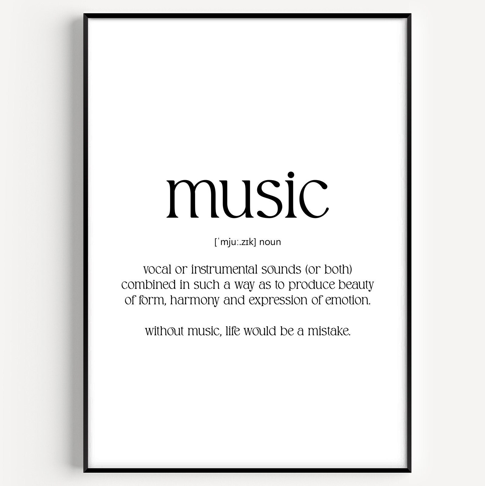 Music Definition Print - Version 3 - Etsy