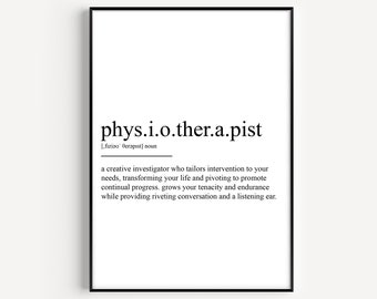 Physiotherapeut Definition Print