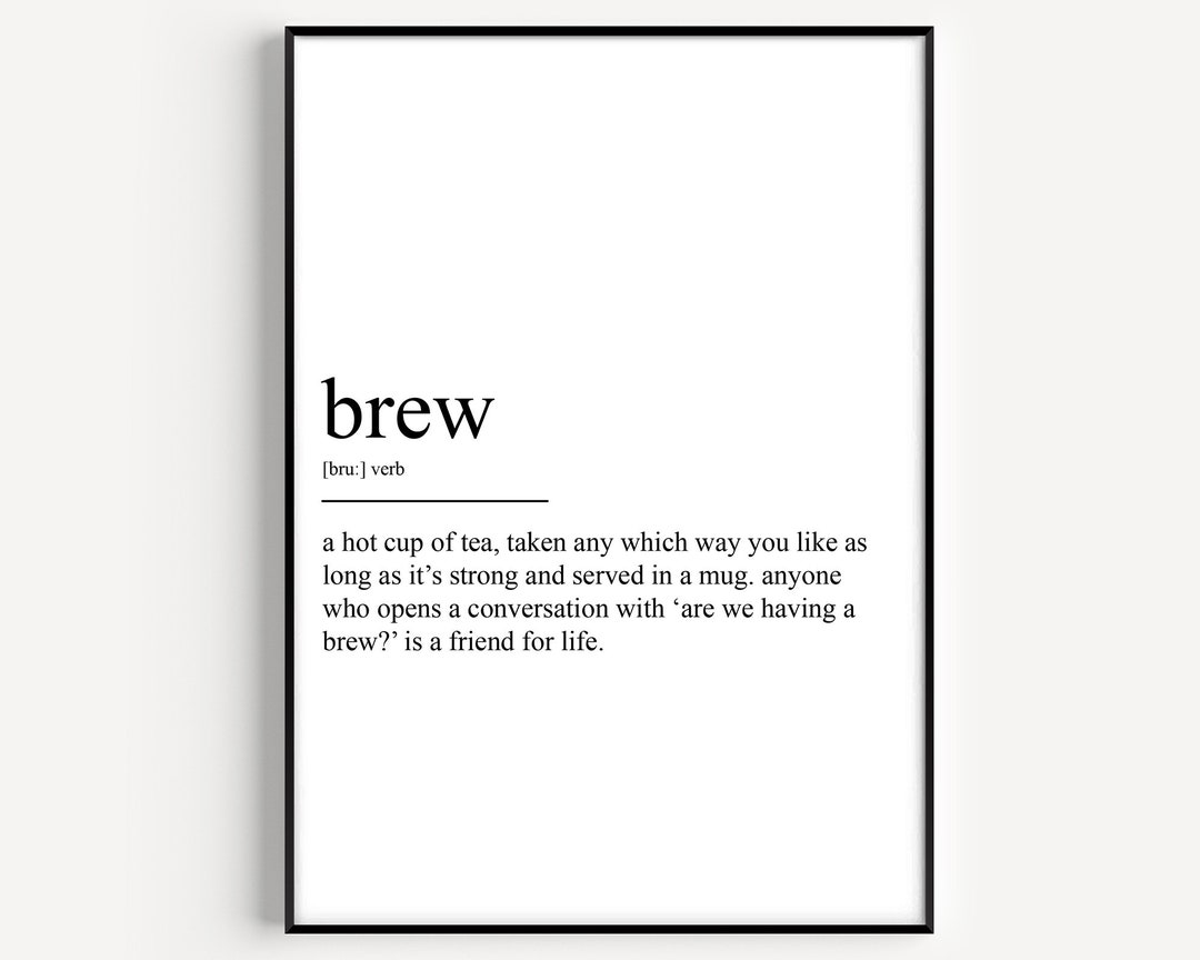 Brew Definition Print Etsy