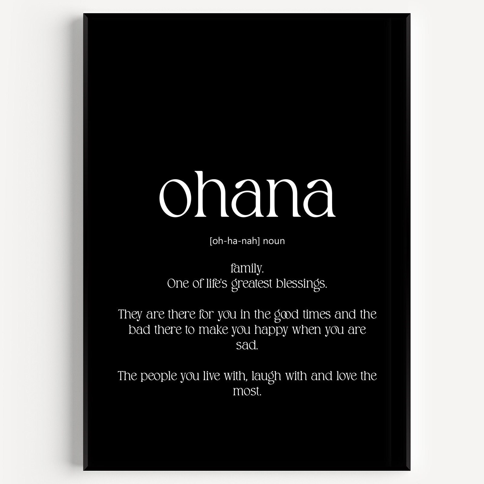 Ohana Version 2 Definition Print - Etsy