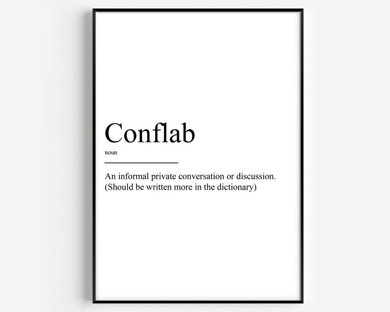Conflab Definition Print - Etsy