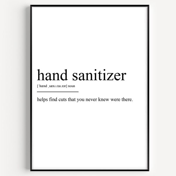 Hand Sanitizer Definition Print