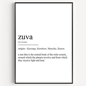 Zuva Definition Print