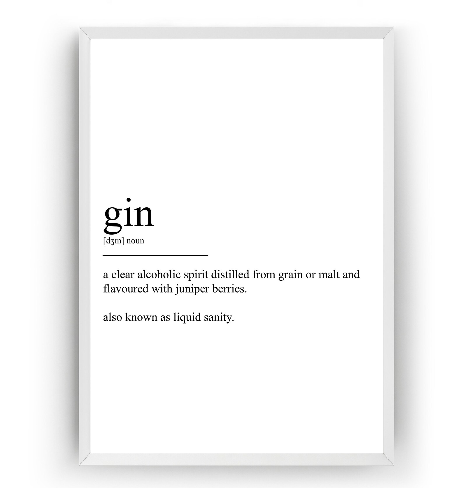 Gin Definition Print Etsy