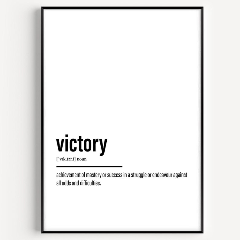 Victory Definition Print - Etsy