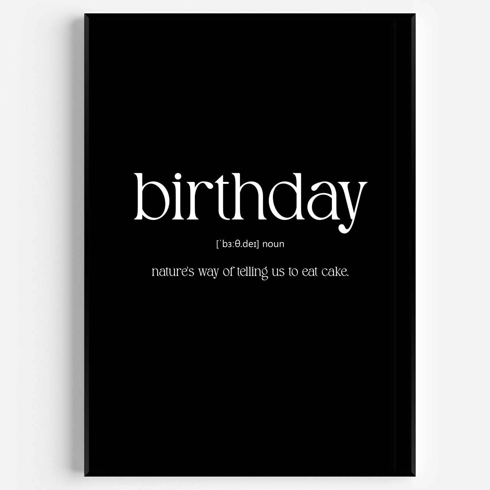 Birthday Definition Print - Etsy