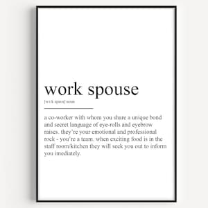 Work Spouse Definition Print