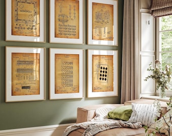 Board Game Set Of 6 Patent Prints: Battleship, Monopoly & More - Retro Wall Art