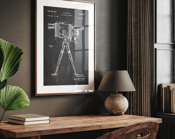 High-Speed Grid Camera 1953 Patent Print, Cinema Wall Art Poster Film making Blueprint Gifts