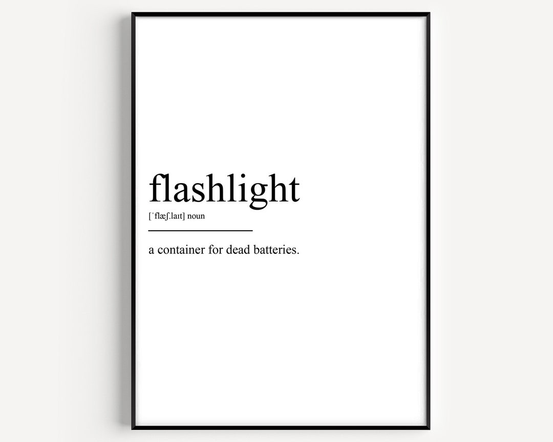 Flashlight Definition Print Etsy