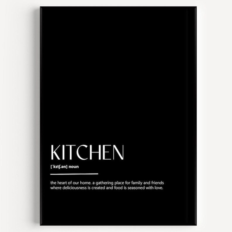 Kitchen Full Form Kitchen Definition Print - Etsy