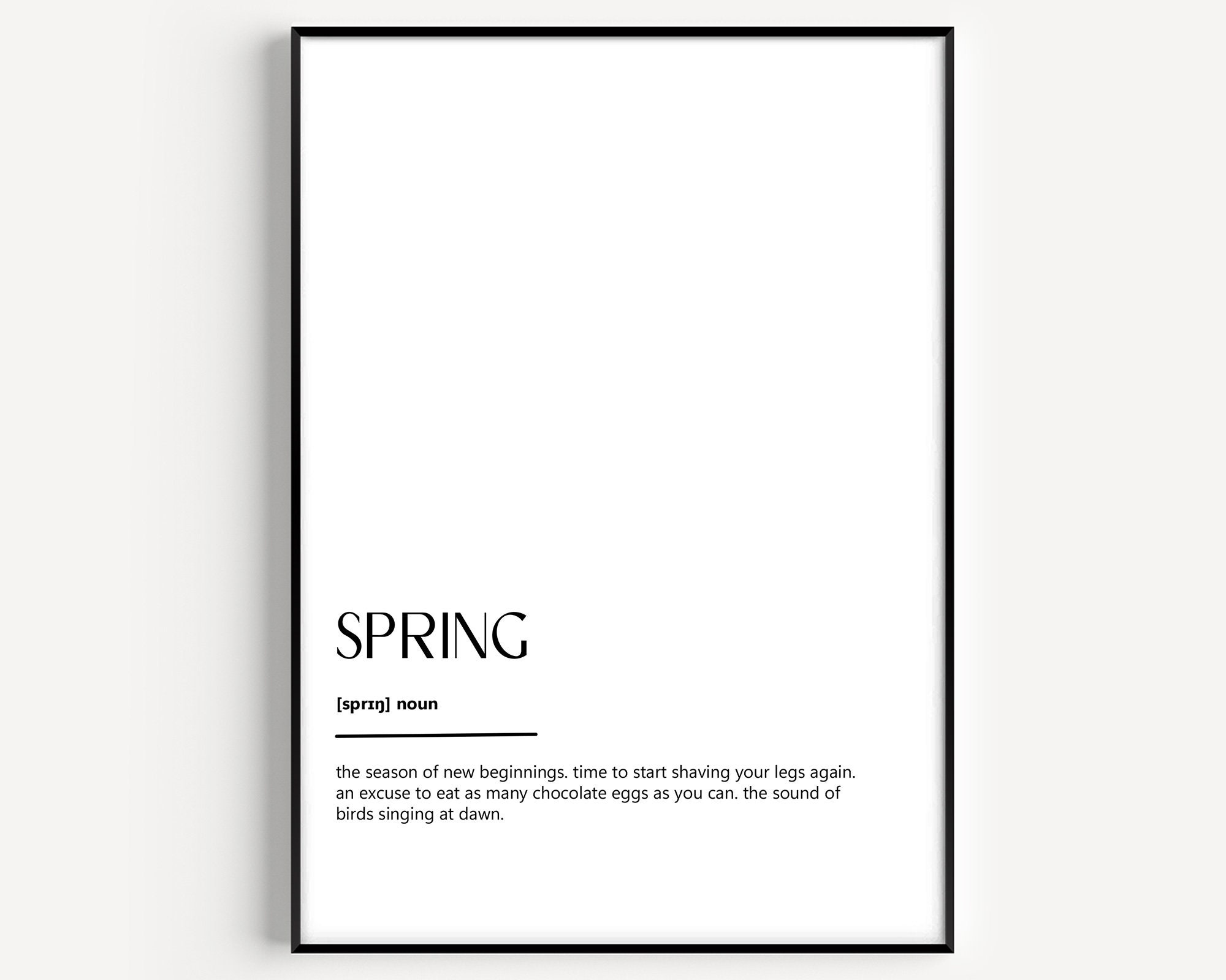 Spring Defenition Spring Definition Print - Etsy