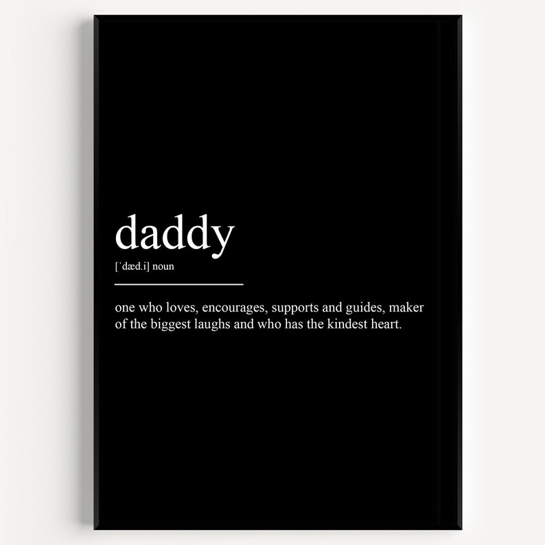 Daddy Definition Print - Etsy