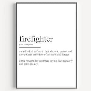 Firefighter Definition Print