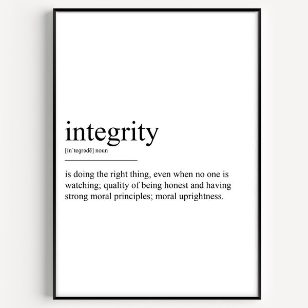 Integrity Definition Print - Version 3