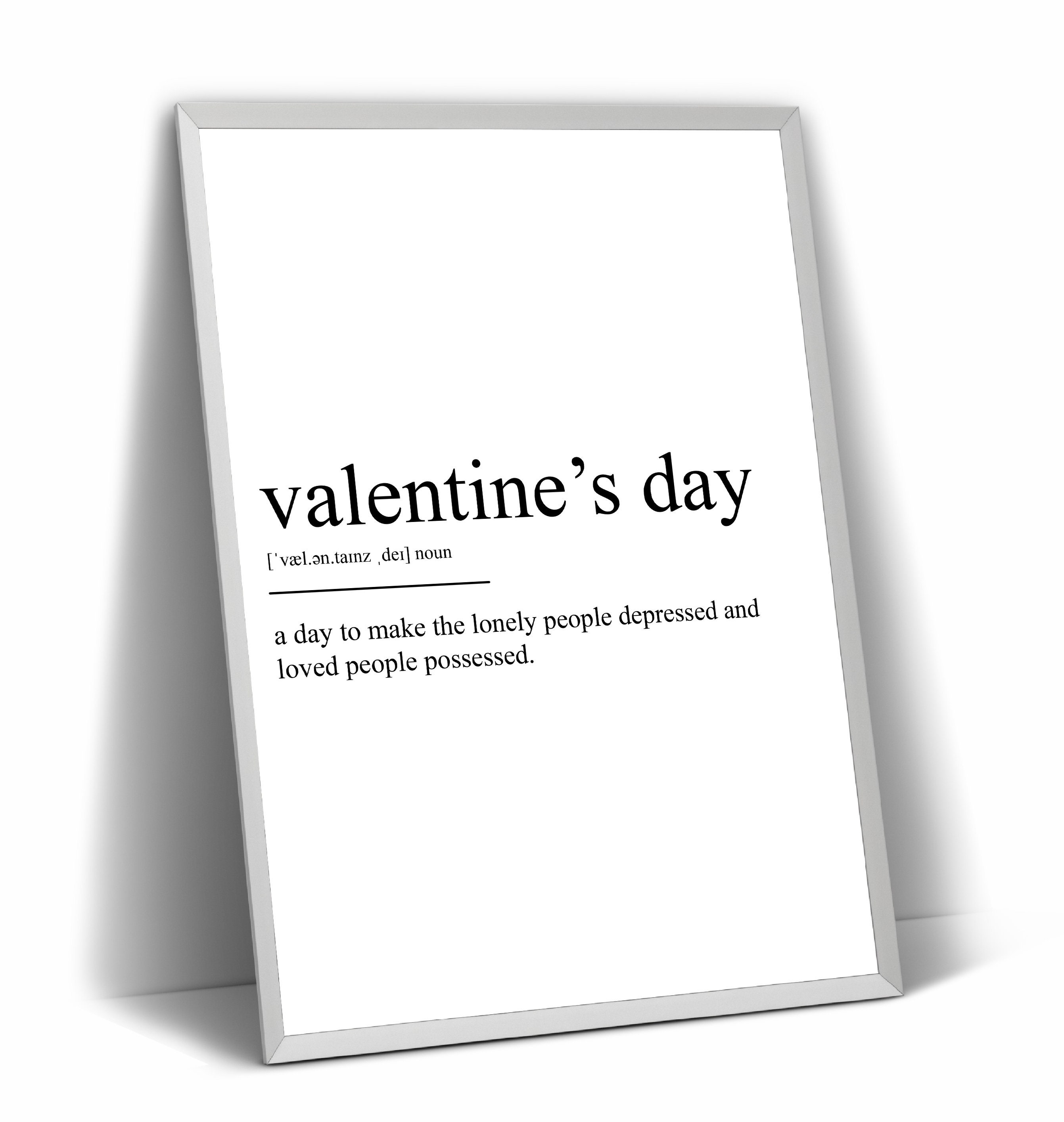 Valentine's Day Definition Print Etsy