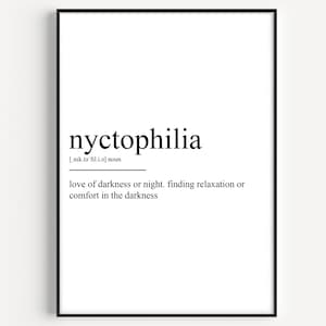 Nyctophilia Definition Druck
