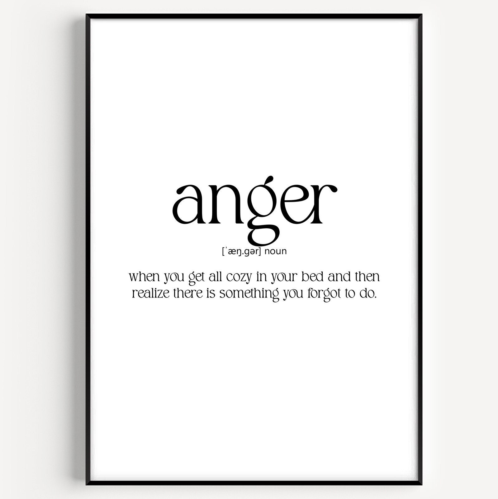  Rage Quit Definition Print Rage Quit Definition Poster Posters  for Room Aesthetic 12x18inch-Wooden Framed : 居家與廚房