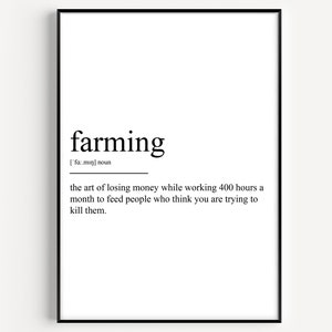 Farming Definition Print