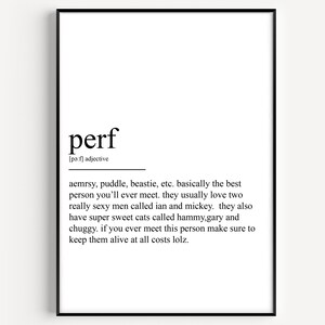 Perf Definition Print