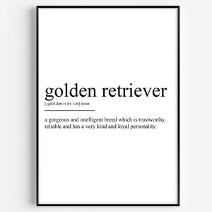 Golden Retriever Definition Print