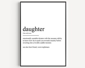 Daughter Definition Print - Version 2