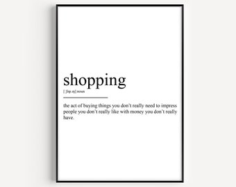 Shopping Definition Print