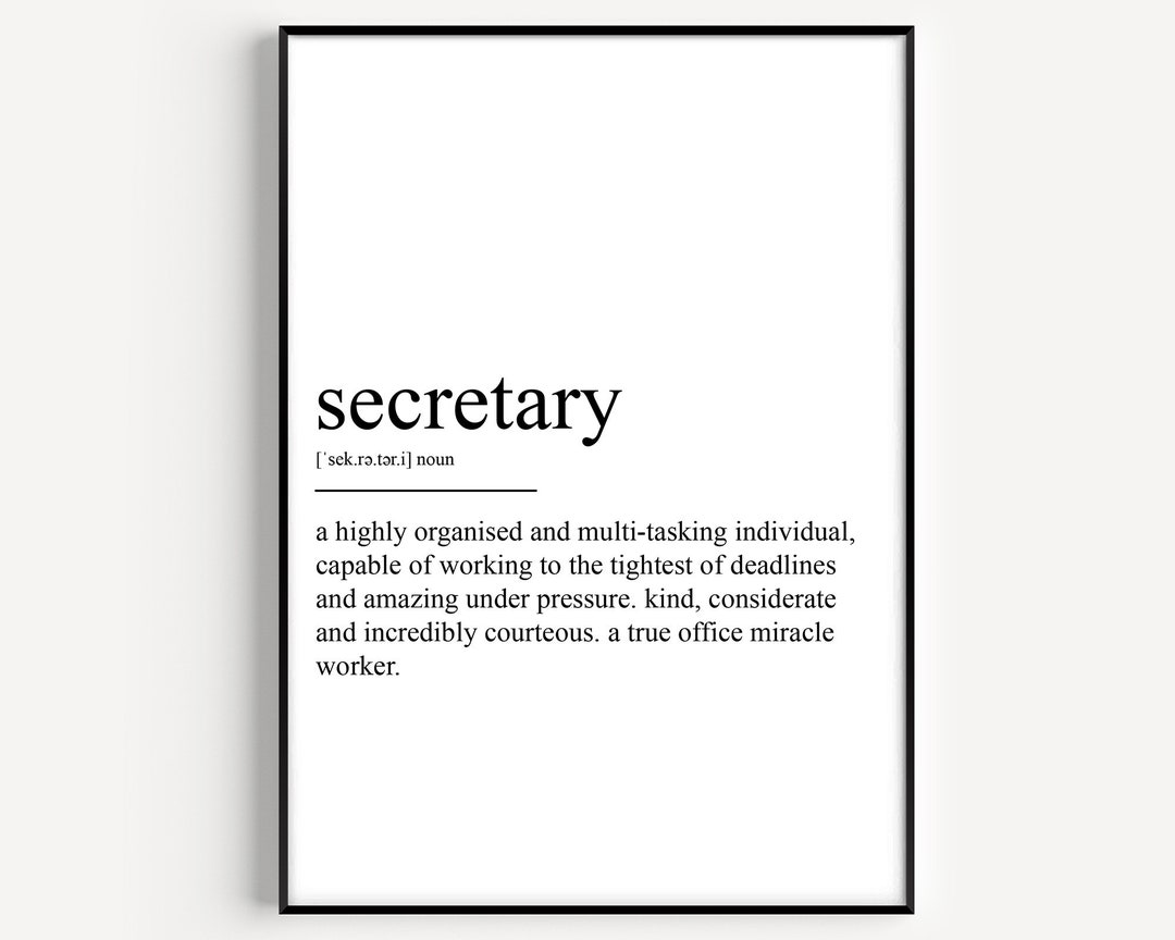 SECRETARY DEFINITION MEANING visual data 8