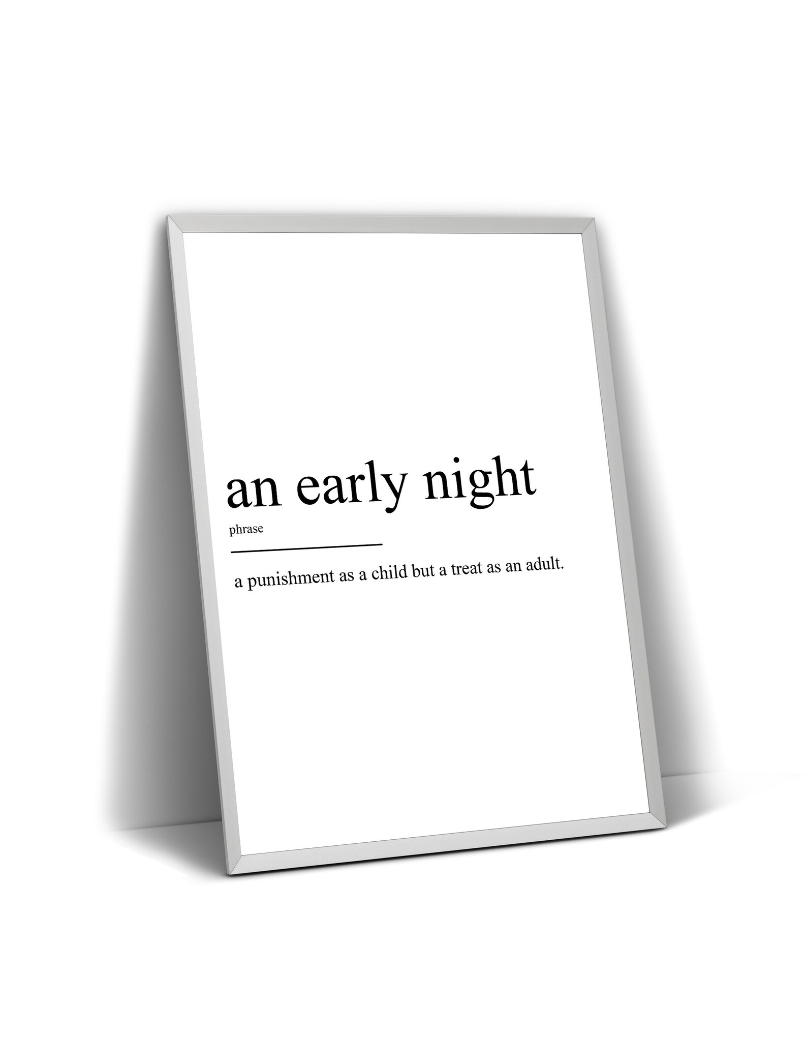 An Early Night Definition Print Etsy