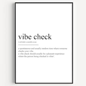 Vibe Check Definition Print